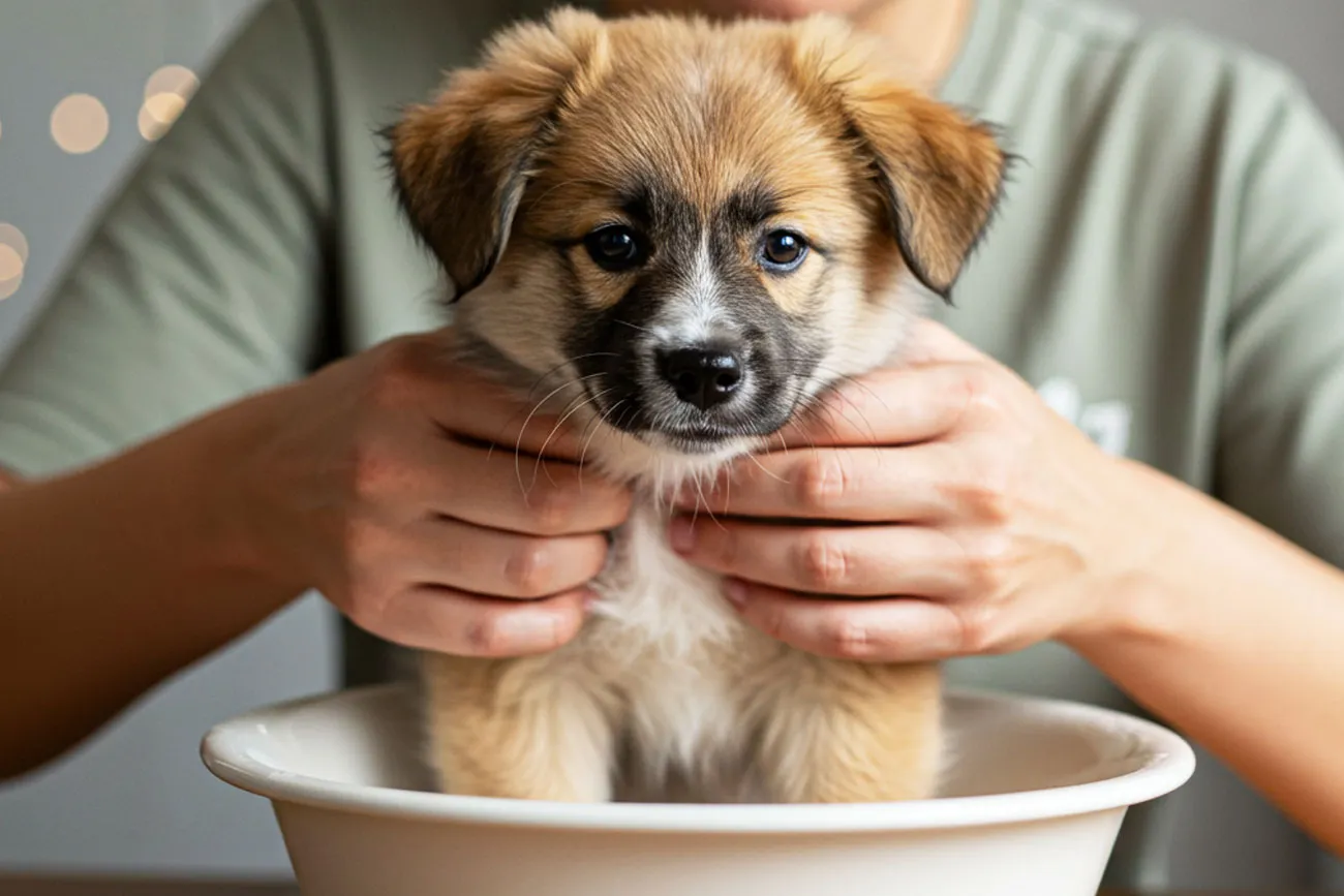 Banho em filhotes de cachorro: cuidado e bem-estar