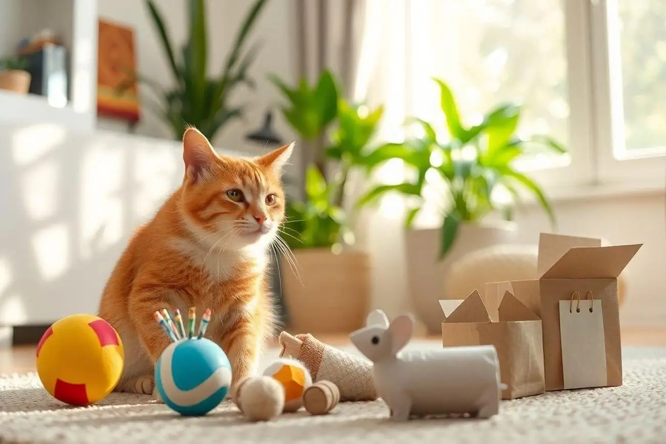 Os 5 melhores brinquedos para gatos feitos em casa