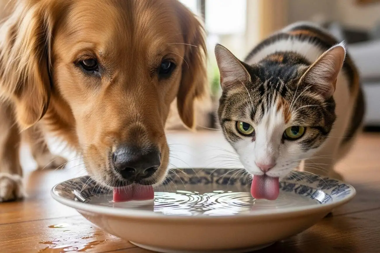 Hidratação pet: como encorajar cães e gatos a beber mais água