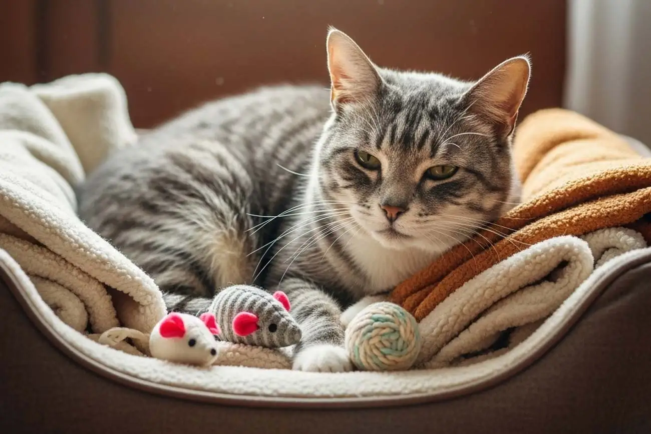 Cantinho de descanso para gatos idosos: guia prático